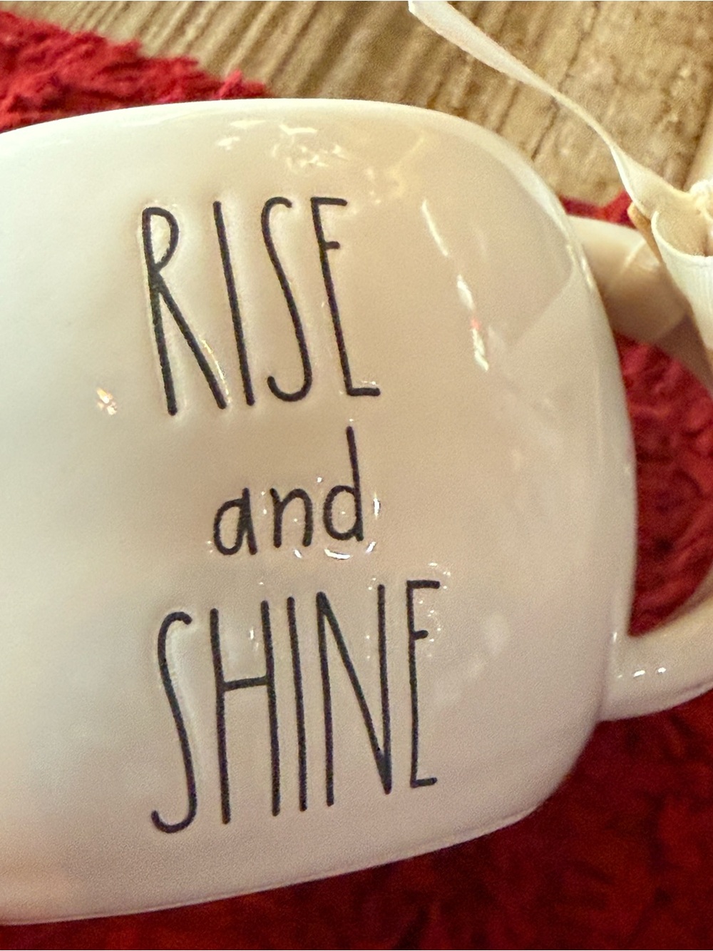 Rae Dunn White and Red 'Rise and Shine' Chicken Mug - Picture 6 of 7